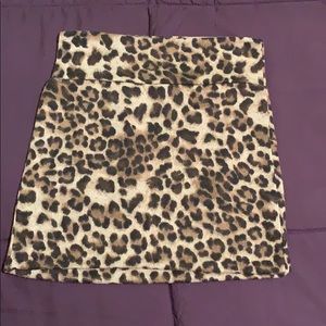 Cheetah print mini skirt